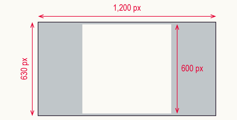 最適なホームイメージ画像のサイズは1200×630pxである。